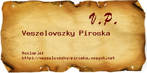 Veszelovszky Piroska névjegykártya