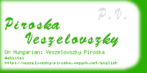 piroska veszelovszky business card